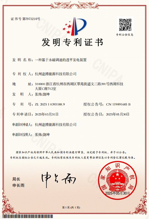 发明专利证书