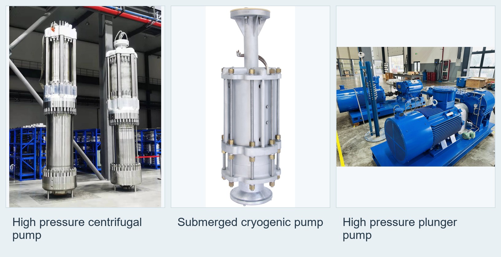 Cryogenic pump equipment collage